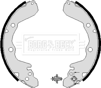 BORG & BECK Комплект тормозных колодок BBS6038
